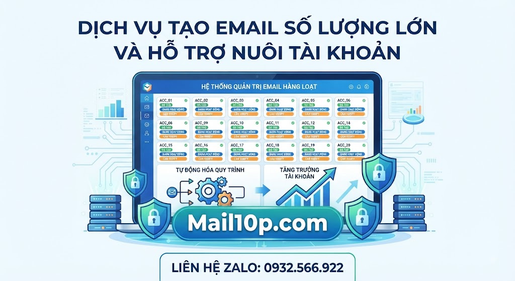 Lấy Mã OTP Siêu Tốc Bằng Email Tạm Thời (Đổi Tên Miền Liên Tục)