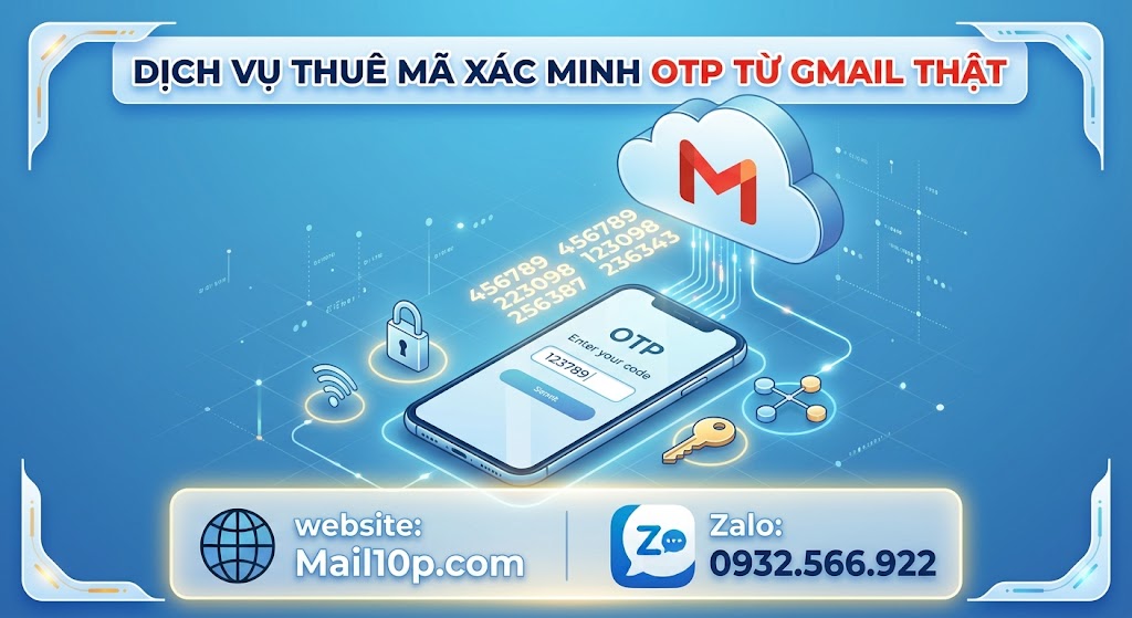 Thuê Mã Xác Minh OTP Từ Gmail Thật