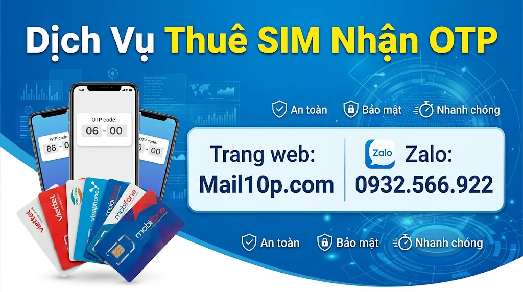 Dịch Vụ Thuê SIM Nhận OTP