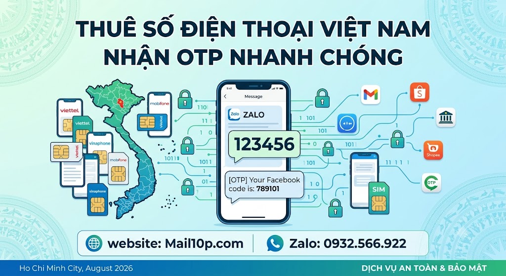 Thuê Số Điện Thoại Việt Nam Nhận OTP